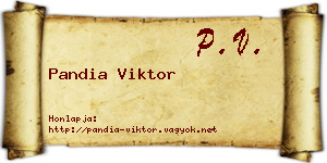 Pandia Viktor névjegykártya